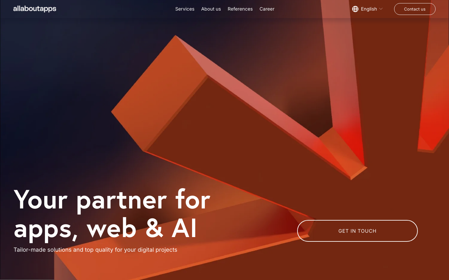Screenshot der Website von all about apps