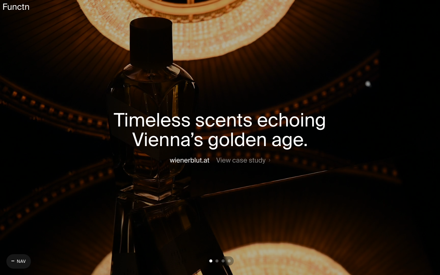 Screenshot der Website von Functn